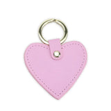 Saffiano Leather Heart Shape Keychain Women Key Holder Female Heart Key Ring