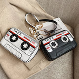Tape Purse PU Messenger Bag with Chain Strap
