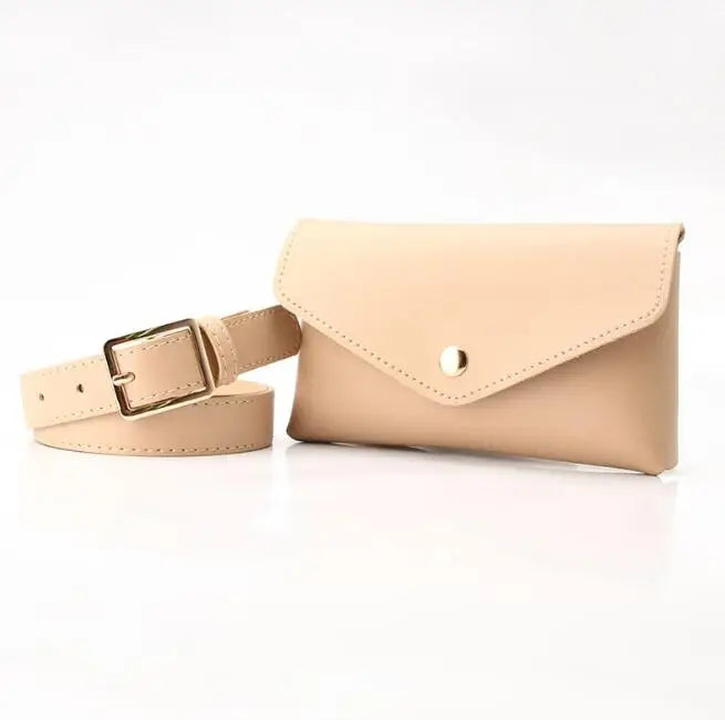 Women's Mini Belt Bag for Phone and Keys, Decorative Waist Belt