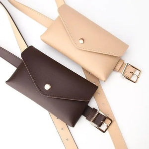 Women's Mini Belt Bag for Phone and Keys, Decorative Waist Belt
