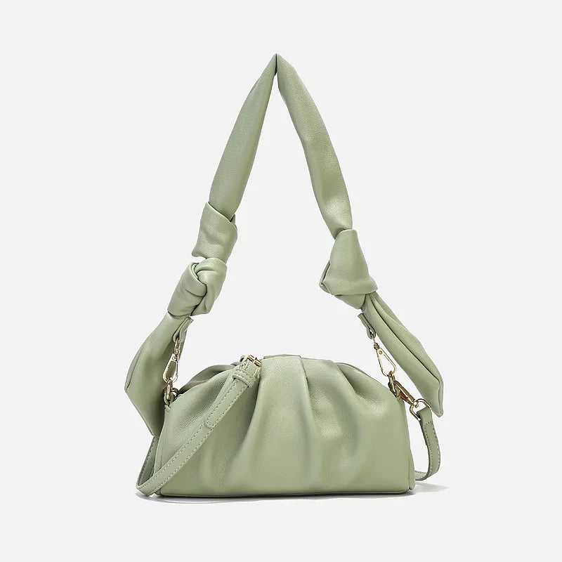 Green Leather Shoulder Bag Ladies Messenger Hobo Purse