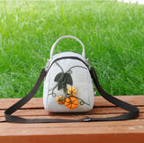 Bohemian Print Mini Handbag with Appliques - Casual Carrier