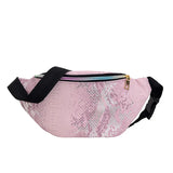 Sequin Snakeskin Waist Bag Single Shoulder Messenger Bag