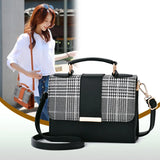 Small Square Lattice Crossbody Bag for Women