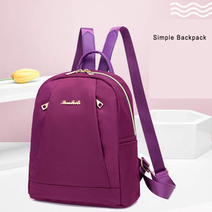 Women's Leisure Backpack Oxford Nylon Waterproof Travel Bag