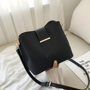 Large Capacity Women's Shoulder Bag, PU Material