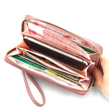 Women's Long Zipper Wallet Handbag Card Purse Phone Bag
