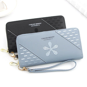 Women's Long Zipper Wallet Handbag Card Purse Phone Bag