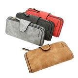Women's Zip Wallet with Buckle Closure