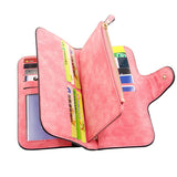 Women's Zip Wallet with Buckle Closure
