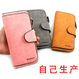Women's Zip Wallet with Buckle Closure