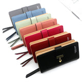 Women's Large Cash Slot Wallet with Photo Slot and Mobile Phone Bag