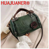 Flowers Pendant Handbag Women's Boston Bag Ladies Crossbody Bag