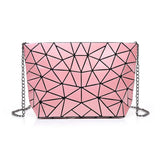 Geometric Splicing Pu Women's Crossbody Shoulder Bag