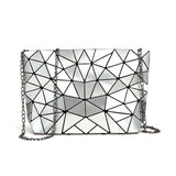 Geometric Splicing Pu Women's Crossbody Shoulder Bag