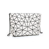 Geometric Splicing Pu Women's Crossbody Shoulder Bag