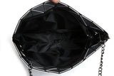 Geometric Splicing Pu Women's Crossbody Shoulder Bag