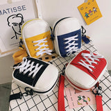 Girl Creative Stitching Canvas Messenger Bag