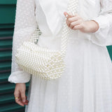 Girls' Pearl Beaded Shoulder Bag, Fresh & Sweet Design