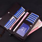 Men's Business Handbag with Long Zipper