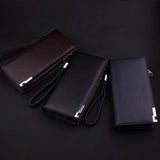 Men's Business Handbag with Long Zipper