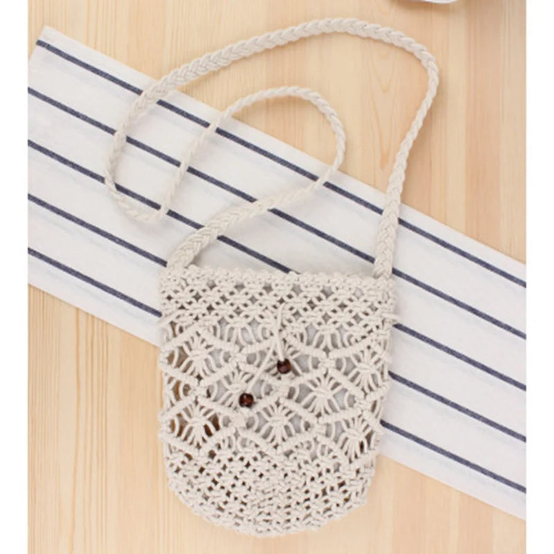 National Wind Woven Bag Retro Straw Beach Holiday Bag