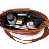 Women's PU Leather Crossbody Bag Casual Shoulder Handbag Multi-layer Bolso
