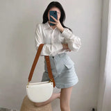 Retro Winter PU Leather Saddle Bag - 2021 Fashion All-Match Women's