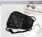 Women's PU Leather Backpack School Bag Waterproof