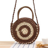 Holiday Beach Woven Bag Stripe Portable Messenger Dual-use Straw Bag
