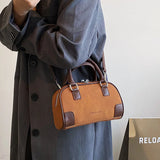 Suede Patchwork Leather Women Totes Bag Small Messenger Crossbody Shoulder Bag