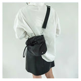 Women Shoulder Bag Nylon Waterproof Drawstring Messenger Bag 126