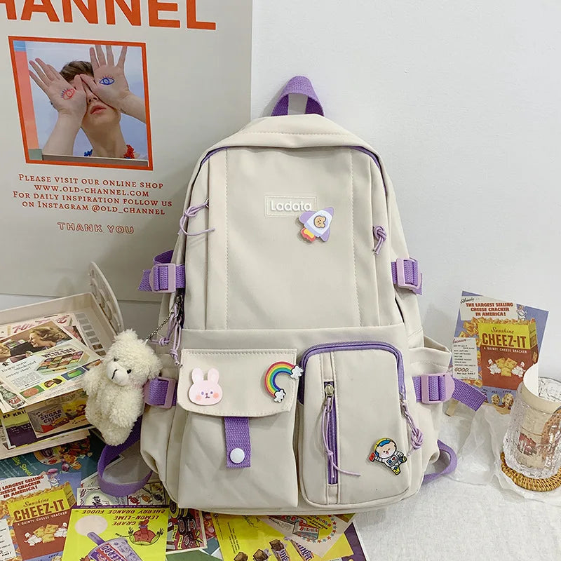 Large-Capacity Waterproof School Bag Backpack for Women