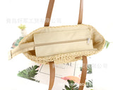 Straw Woven Beach Bag Large Capacity Shoulder Bag Paper Rope