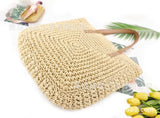 Straw Woven Beach Bag Large Capacity Shoulder Bag Paper Rope