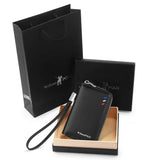 Men's Leather Key Bag Car Zipper Compact