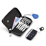 Men's Leather Key Bag Car Zipper Compact