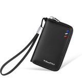 Men's Leather Key Bag Car Zipper Compact
