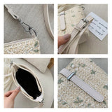 Embroidered Women Bag Holiday Beach Woven Bag Retro Wild Casual Straw Bag