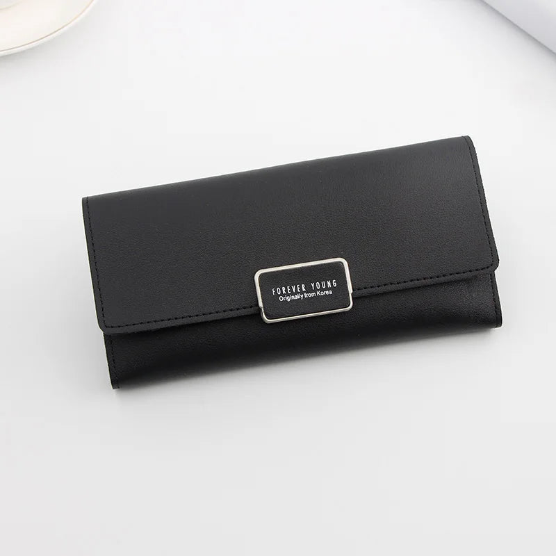 Women's Multi-Function Long Student Purse with Zero Slot
