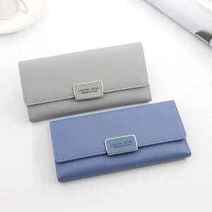 Women's Multi-Function Long Student Purse with Zero Slot