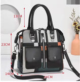 Large-Capacity Shoulder Bag European American PU Portable Female Bag