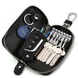 Leather Car Key Case Zipper Men's Key Box