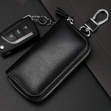 Leather Car Key Case Zipper Men's Key Box