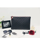 Leather Envelope Bag Wild Ling Grid Clutch Bag High-Capacity Bags