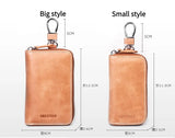 Retro Cowhide Car Key Case for Men and Women