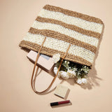 Leisure Beach Bag Woven Straw Shoulder Crochet Ladies Bag