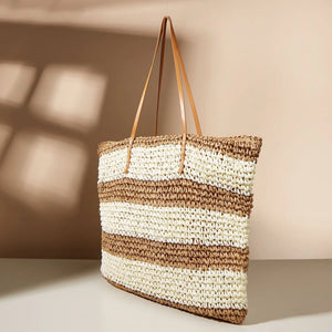Leisure Beach Bag Woven Straw Shoulder Crochet Ladies Bag