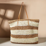 Leisure Beach Bag Woven Straw Shoulder Crochet Ladies Bag