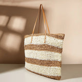 Leisure Beach Bag Woven Straw Shoulder Crochet Ladies Bag